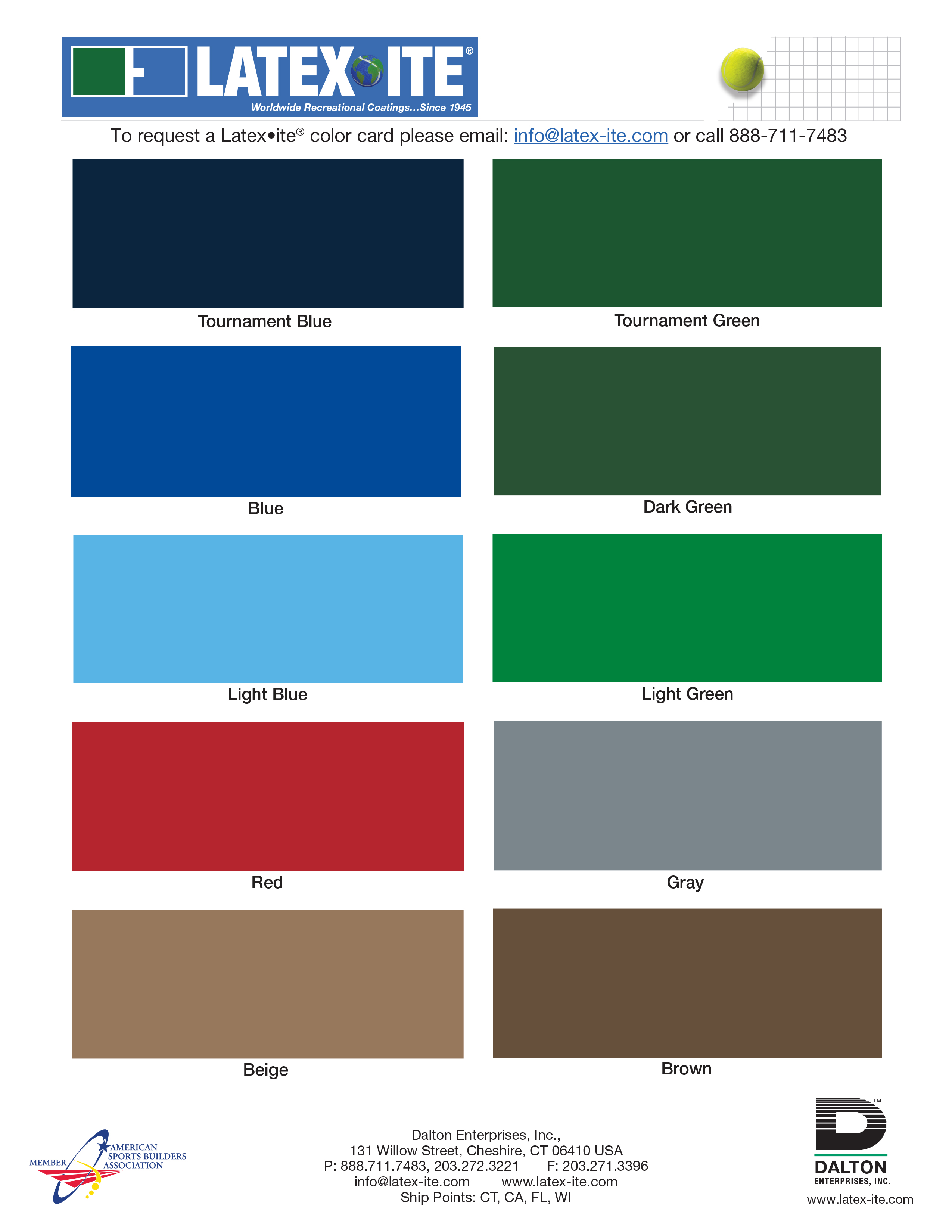 Latexite Recreational Coatings Dalton Coatings